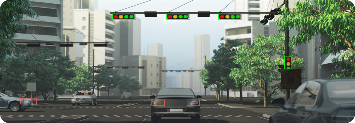Samsung's Auto image sensor with CornerPixel™ technology can precisely capture LED headlight intensity while driving, providing accurate road information.